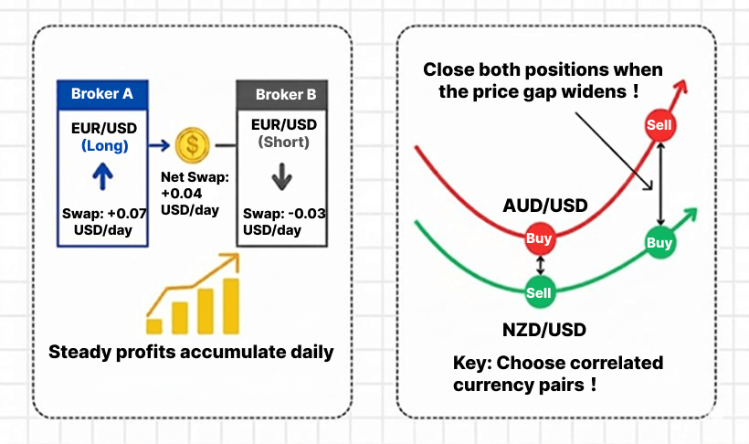 Two Types of FX Arbitrage Strategies