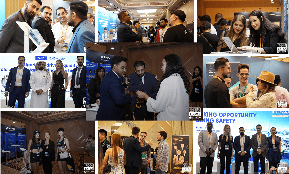 Representantes da RYOEX a falar com vários visitantes