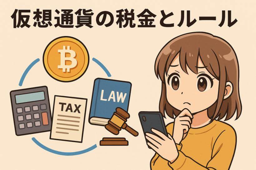 仮想通貨の税金とルールの解説図