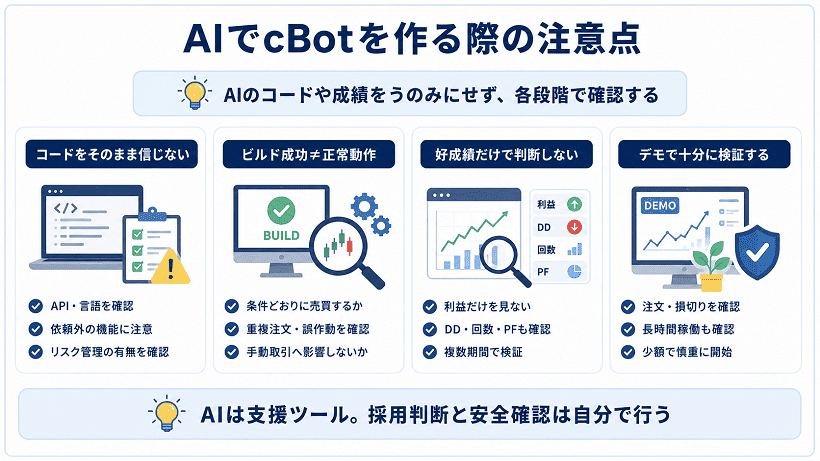 AIでcBotを作る際に確認したい4つの注意点