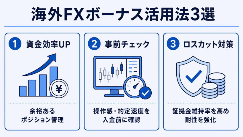 海外FXボーナスの効果的な活用方法3選