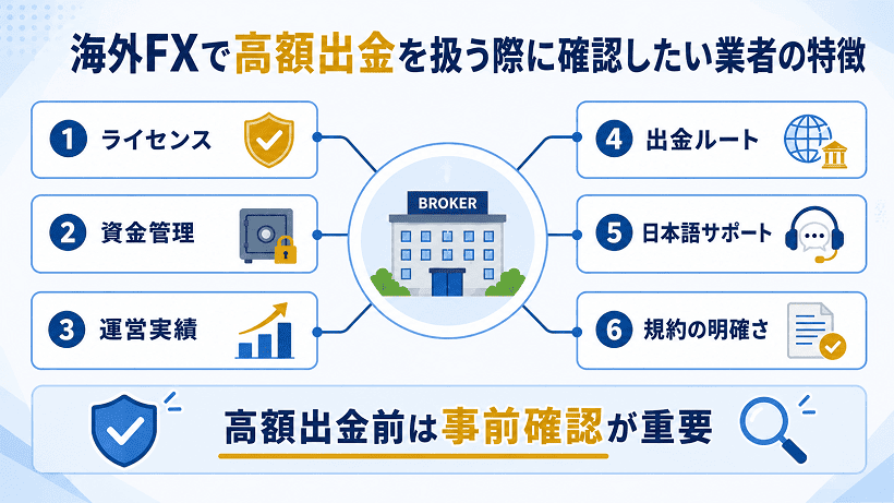 海外FXで億単位の出金に対応しやすい業者に共通する6つの特徴