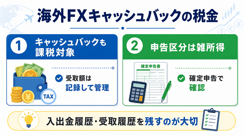 海外FXキャッシュバックの税金と確定申告
