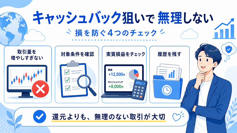 キャッシュバックの4つの注意点