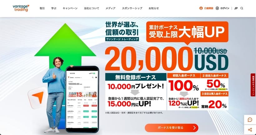 海外FXコピートレード業者Vantage Tradingの公式サイト