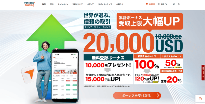 Vantage Tradingの公式サイト