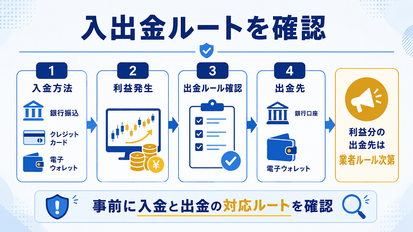 海外FX入出金方法の確認ポイント