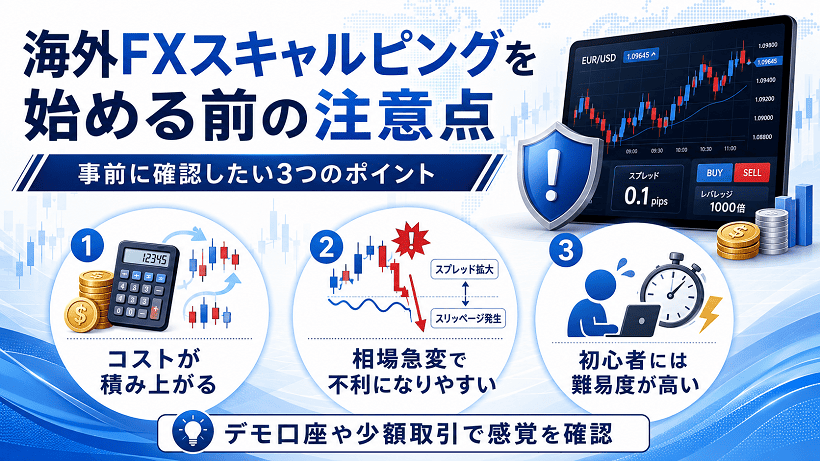 海外FXでスキャルピングを始める前に確認すべき注意点の解説画像