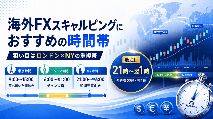 海外FXでスキャルピングに向いている時間帯を整理した図