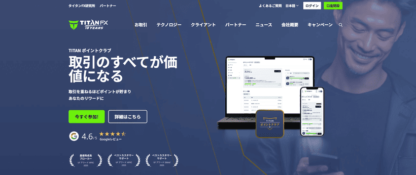 海外FXスキャルピングおすすめ業者TitanFXの公式サイト