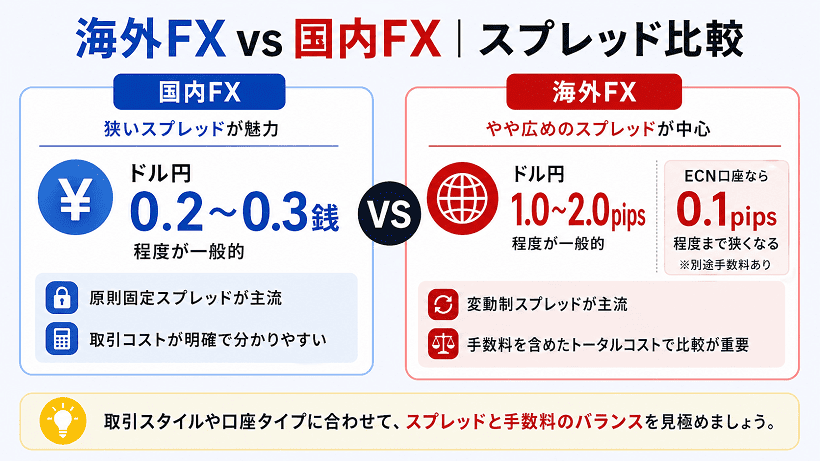海外FXと国内FXのレバレッジ比較（図解）