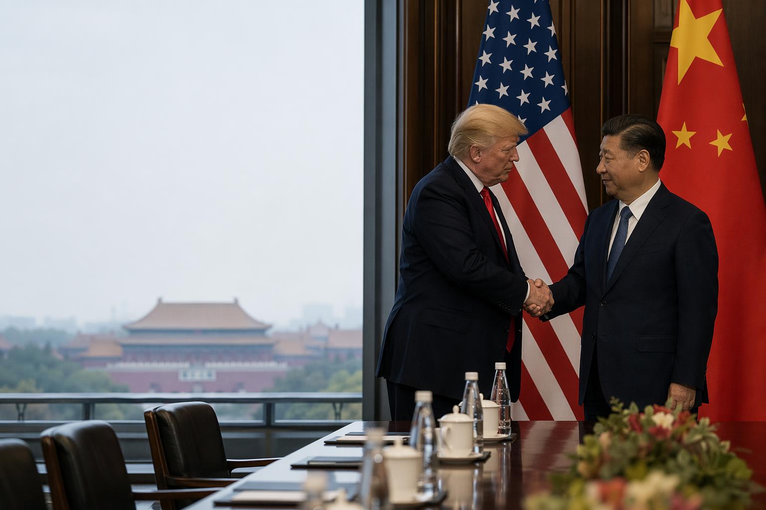 トランプ氏と習氏が北京で会談、貿易と台湾が焦点