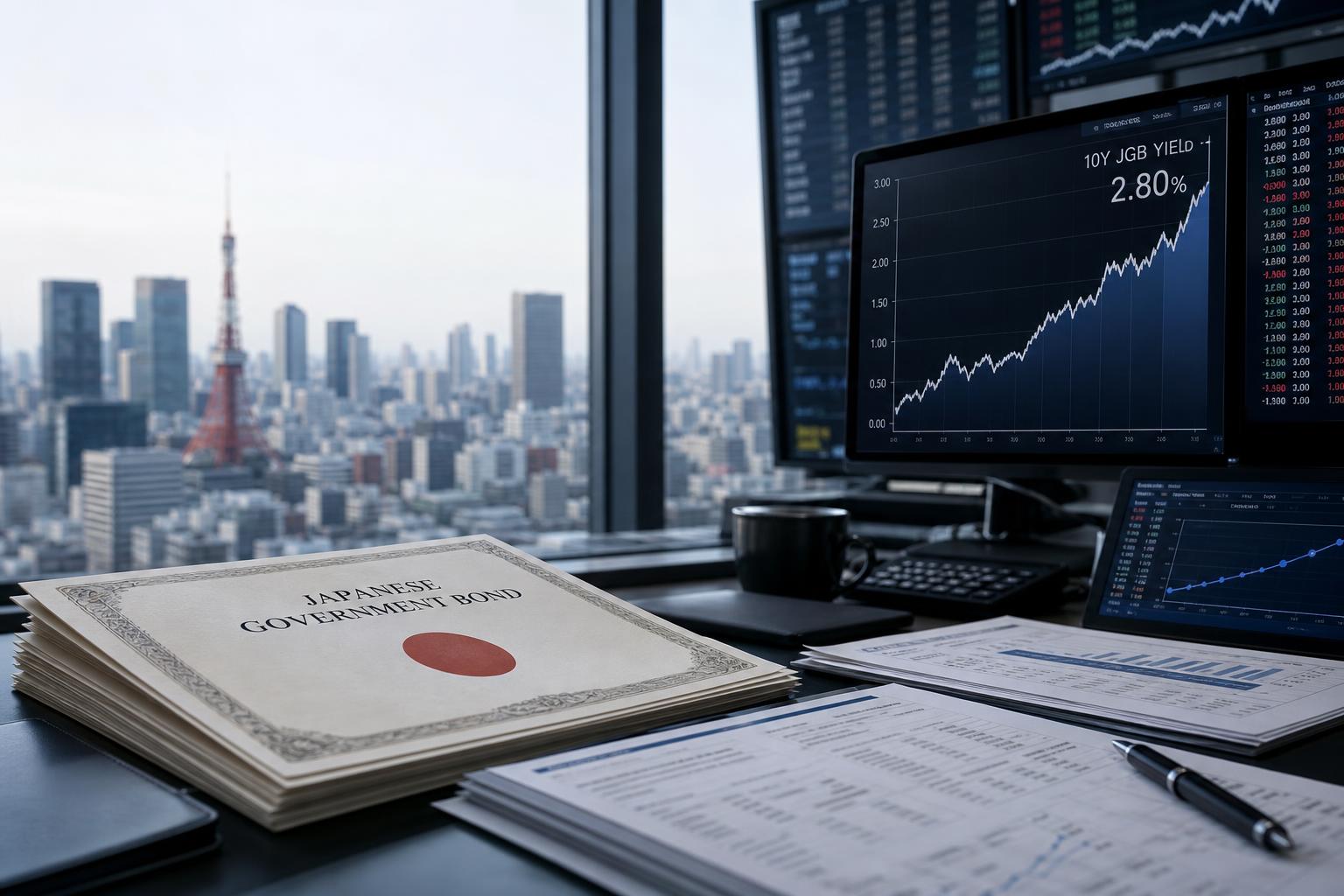 補正予算編成観測で国債売り加速、10年債利回り2.8%