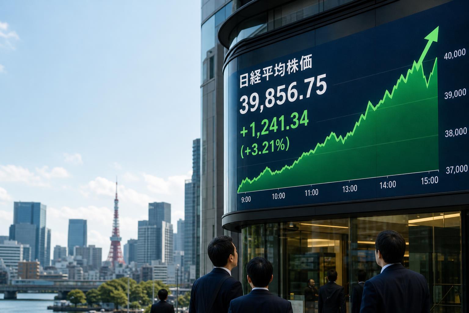 Nikkei rises as much as 1,200 yen on US-Iran ceasefire hopes