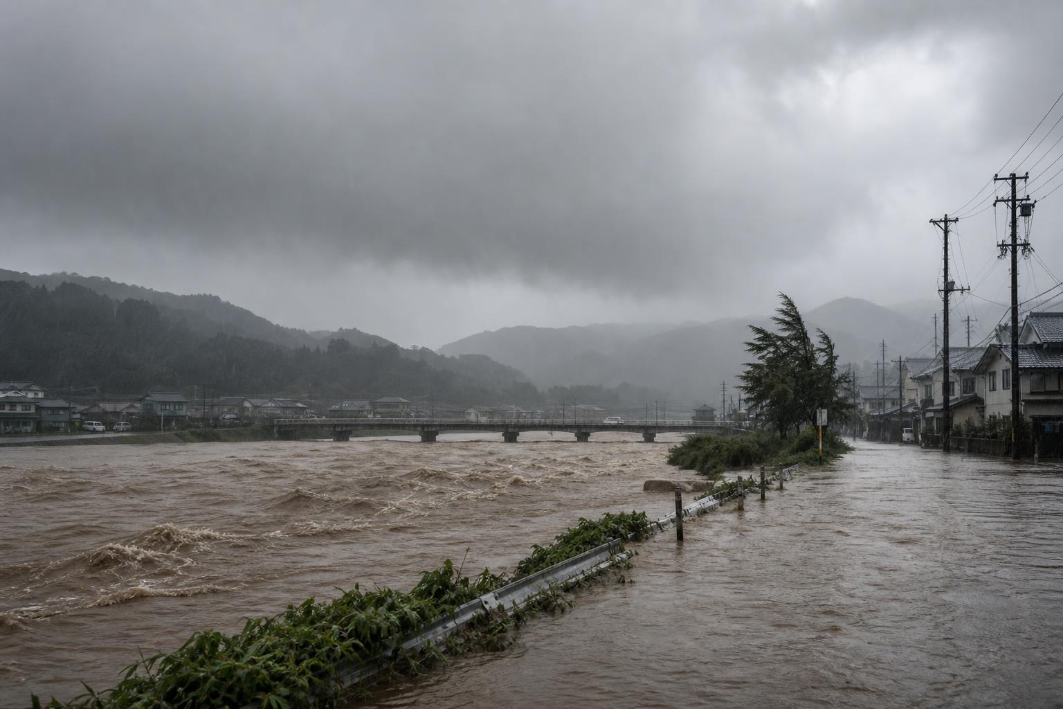 台風6号が和歌山県南部に上陸、古座川で氾濫特別警報