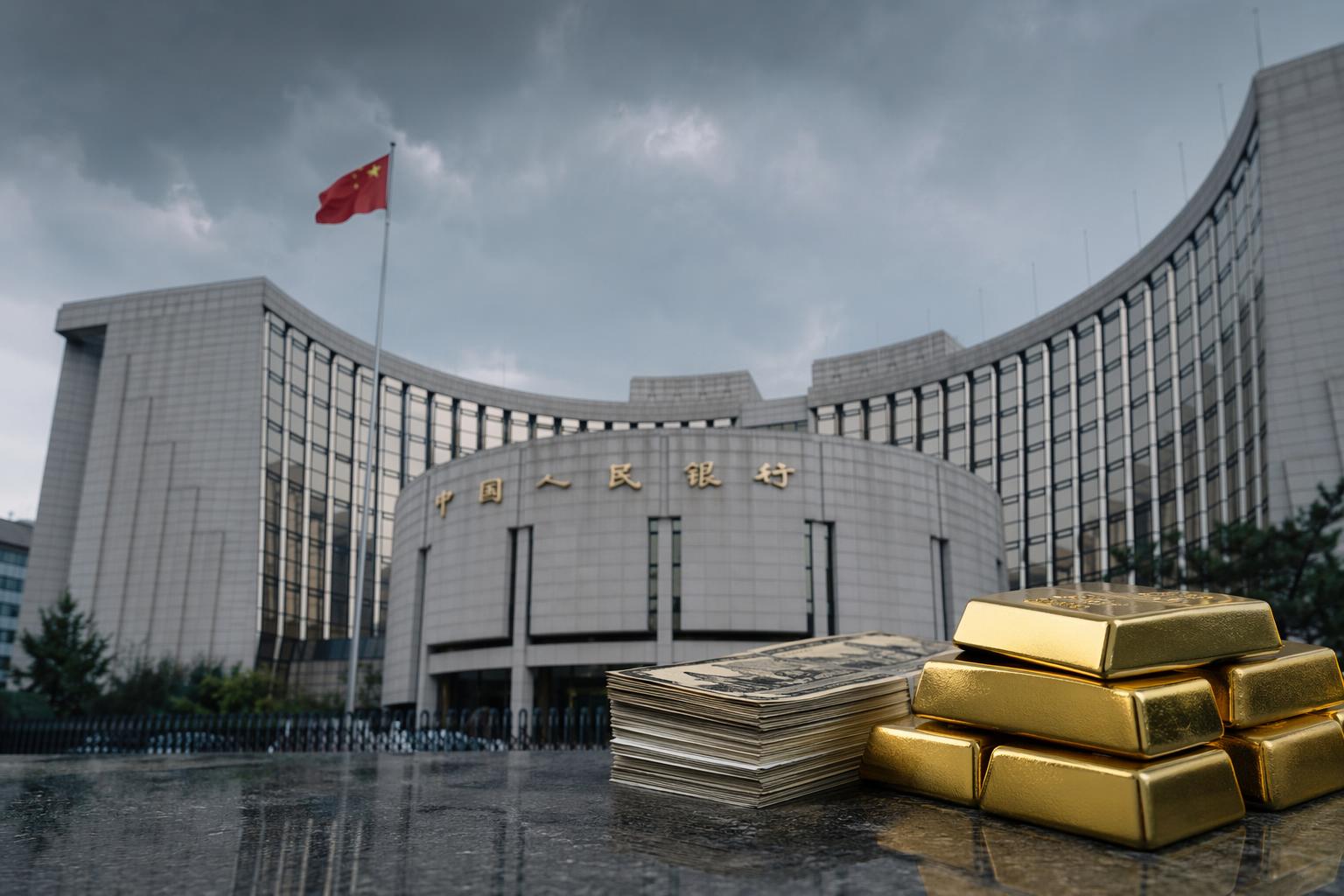 中銀外貨準備で金が米国債逆転、27%に上昇