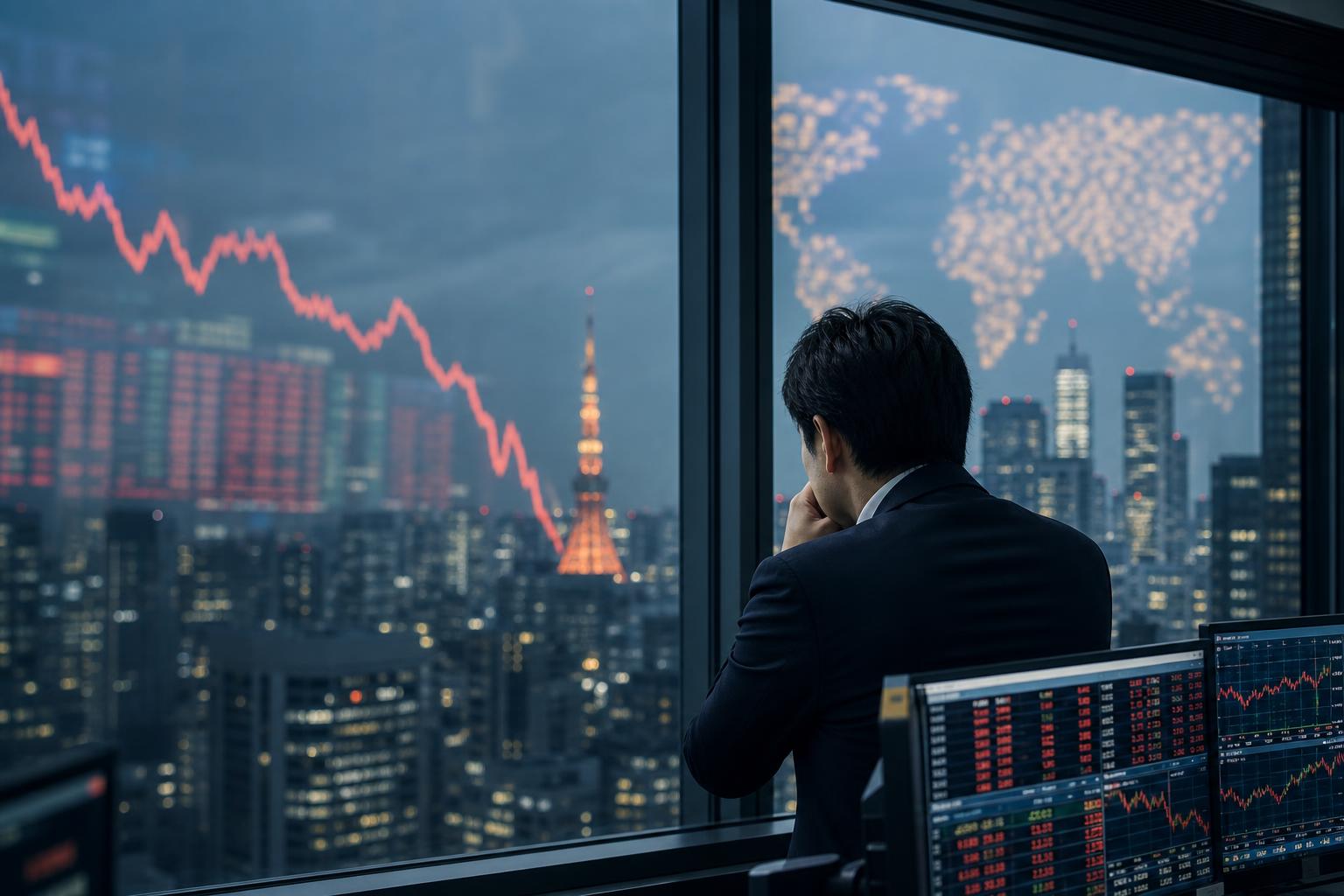 Nikkei tiếp tục giảm, mất hơn 1.200 yên do bán dẫn yếu và bất ổn Trung Đông