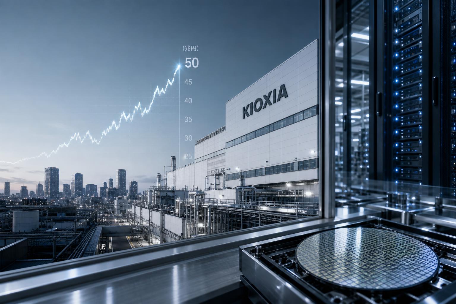 Kioxia briefly hits 50 trillion yen in market value