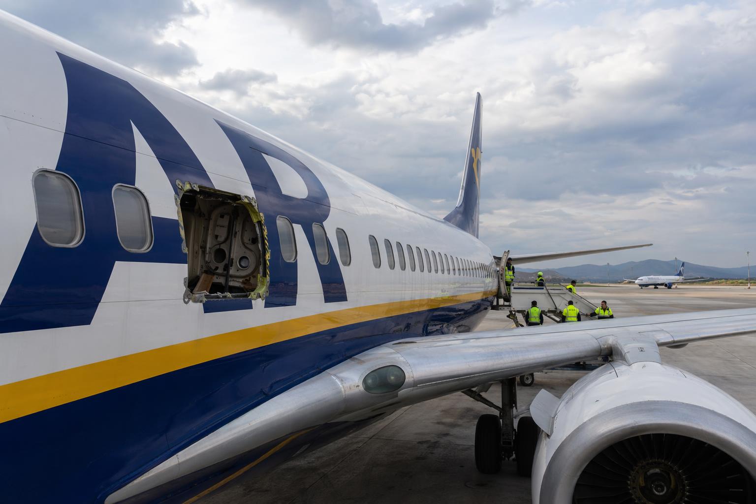 Máy bay Ryanair phải hạ cánh khẩn cấp ở Hy Lạp sau khi bung cửa sổ, một hành khách bị thương