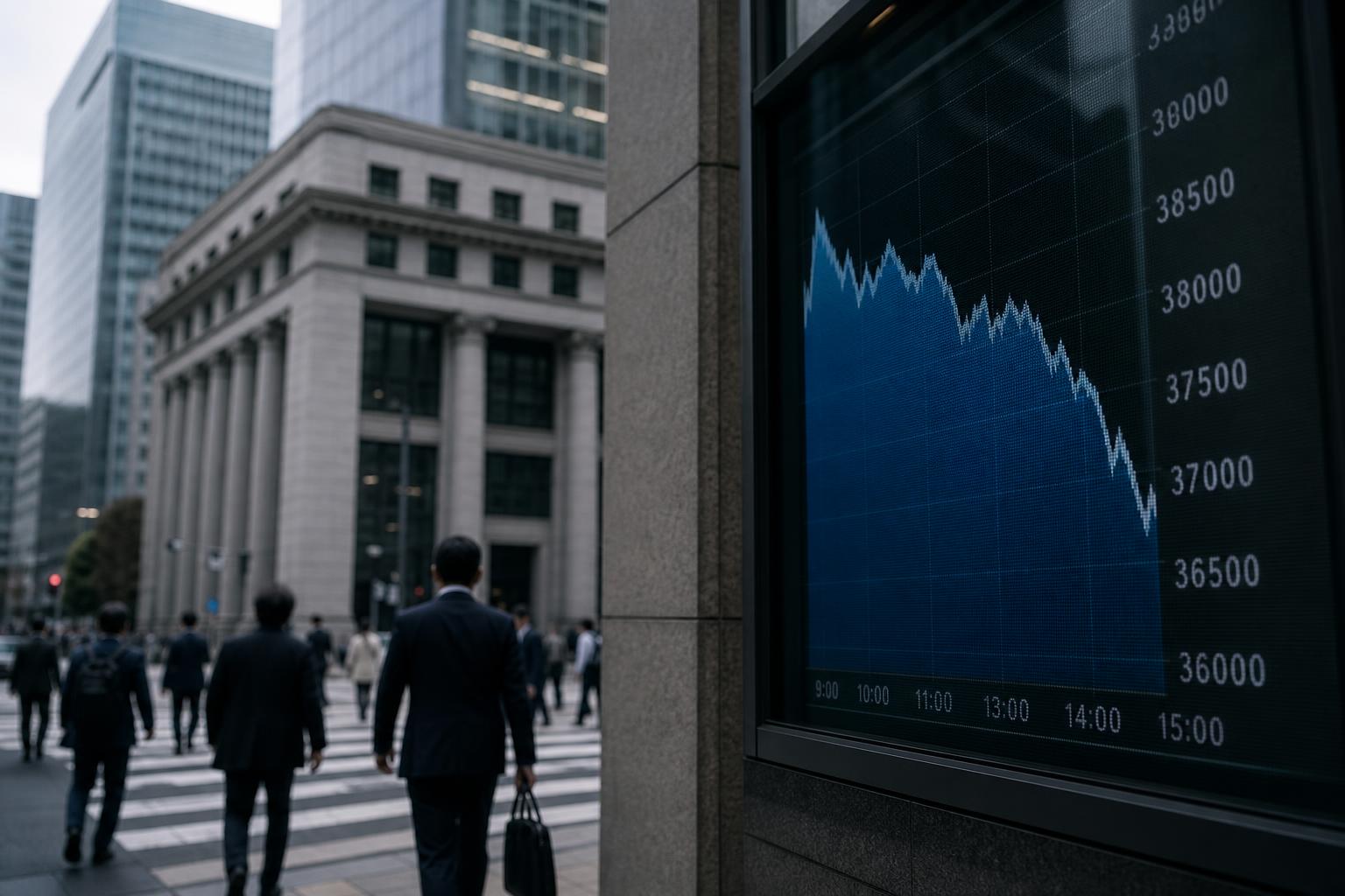 日経平均1811円安、米半導体株安と原油高で売り優勢