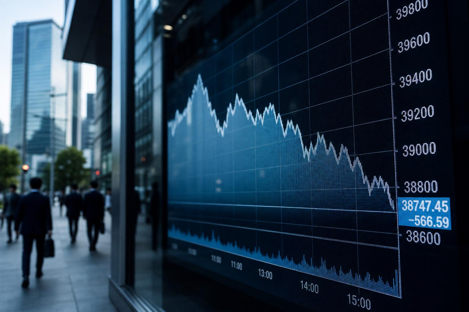 Nikkei Falls on Higher Yields, Retail Weakness